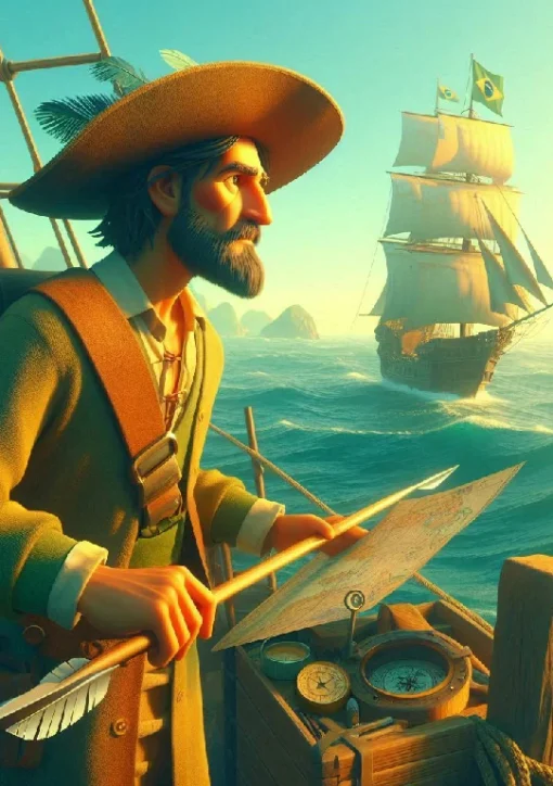 Descubra como Pedro Álvares Cabral chegou ao Brasil em 1500 nesta incrível história infantil cheia de aventuras!