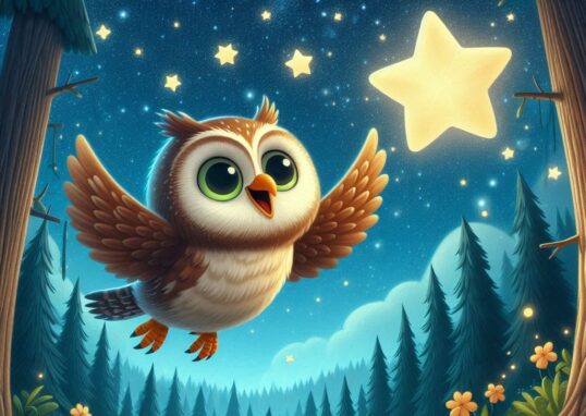 Descubra a aventura mágica da coruja Luzia em busca da Estrela da Noite, uma história encantada para uma noite tranquila de sono.