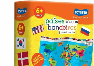 Países e suas Bandeiras - Jogo Educativo da Toyster Brinquedos