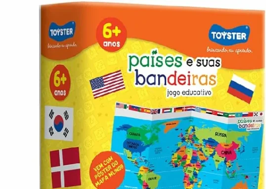 Países e suas Bandeiras - Jogo Educativo da Toyster Brinquedos